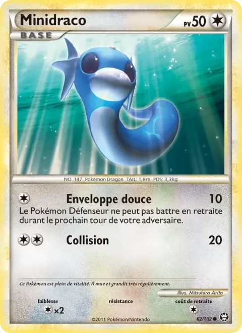 Carte Pokémon Minidraco 062/102, extension Triomphant