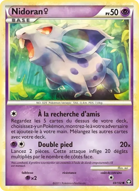 Carte Pokémon Nidoran♀ 069/102, extension Triomphant
