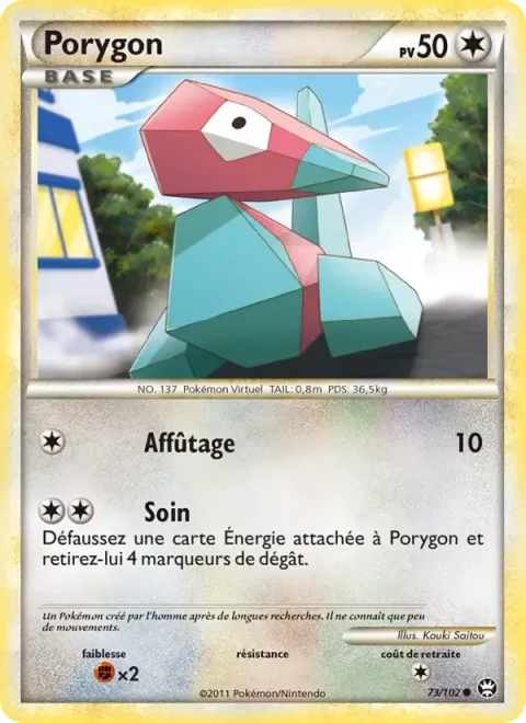 Carte Pokémon Porygon 073/102, extension Triomphant