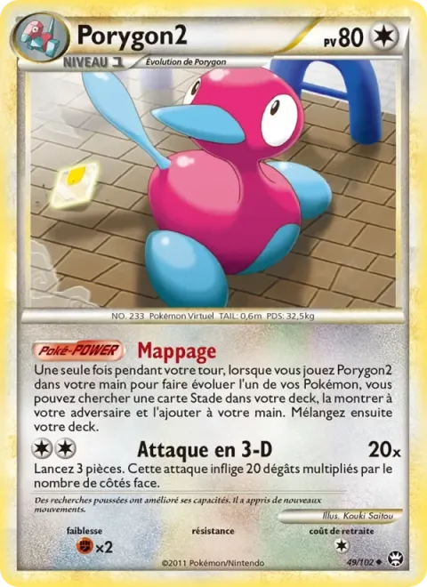 Carte Pokémon Porygon2 049/102, extension Triomphant