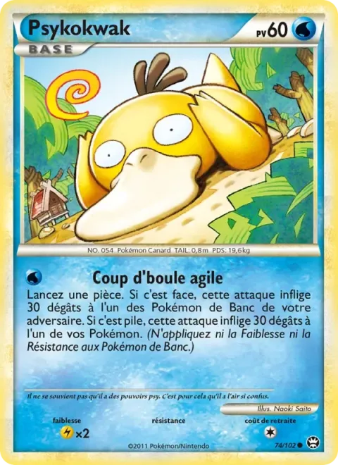 Carte Pokémon Psykokwak 074/102, extension Triomphant