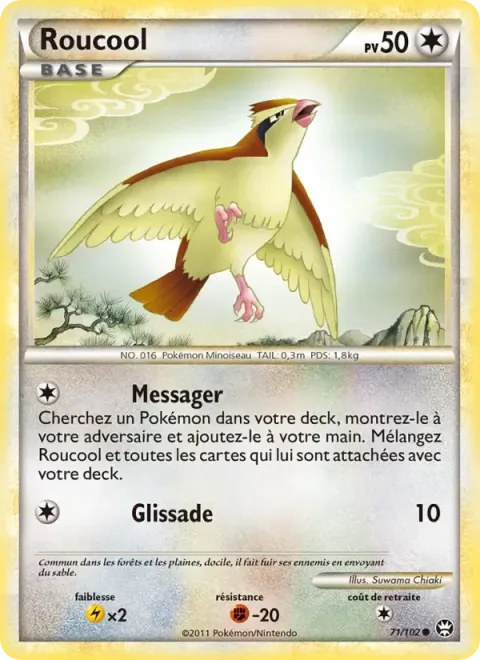 Carte Pokémon Roucool 071/102, extension Triomphant