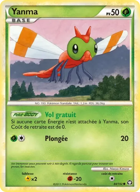 Carte Pokémon Yanma 084/102, extension Triomphant