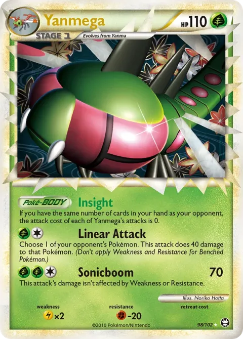 Carte Pokémon Yanmega 098/102, extension Triomphant