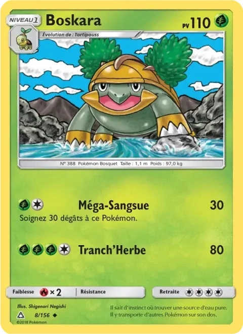 Carte Pokémon Boskara 008/156, extension Ultra-Prisme