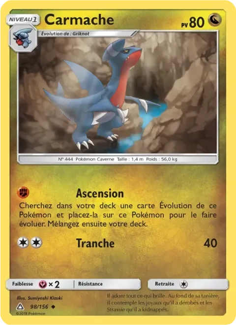 Carte Pokémon Carmache 098/156, extension Ultra-Prisme