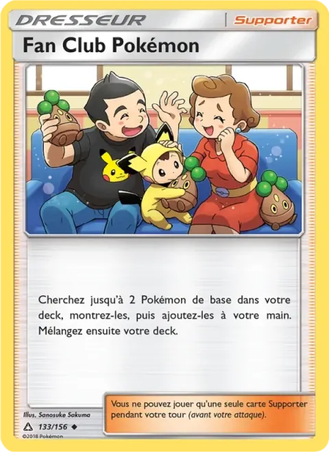 Carte Pokémon Fan Club Pokémon 133/156, extension Ultra-Prisme