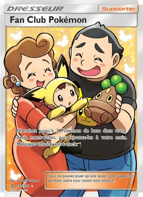 Carte Pokémon Fan Club Pokémon 155/156, extension Ultra-Prisme