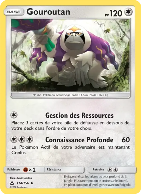Carte Pokémon Gouroutan 114/156, extension Ultra-Prisme