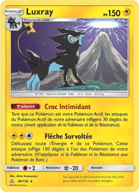 Carte Pokémon Luxray 048/156, extension Ultra-Prisme