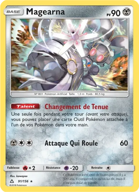 Carte Pokémon Magearna 091/156, extension Ultra-Prisme