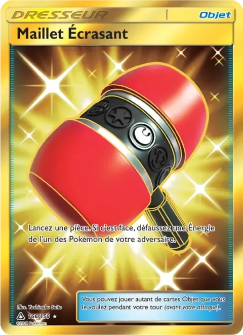 Carte Pokémon Maillet Écrasant 166/156, extension Ultra-Prisme