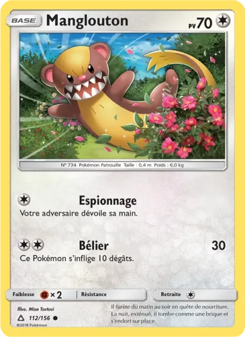 Carte Pokémon Manglouton 112/156, extension Ultra-Prisme