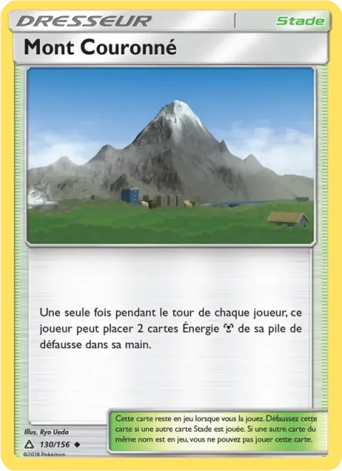 Carte Pokémon Mont Couronné 130/156, extension Ultra-Prisme