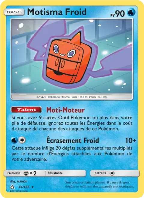 Carte Pokémon Motisma Froid 041/156, extension Ultra-Prisme