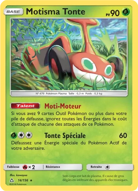 Carte Pokémon Motisma Tonte 014/156, extension Ultra-Prisme