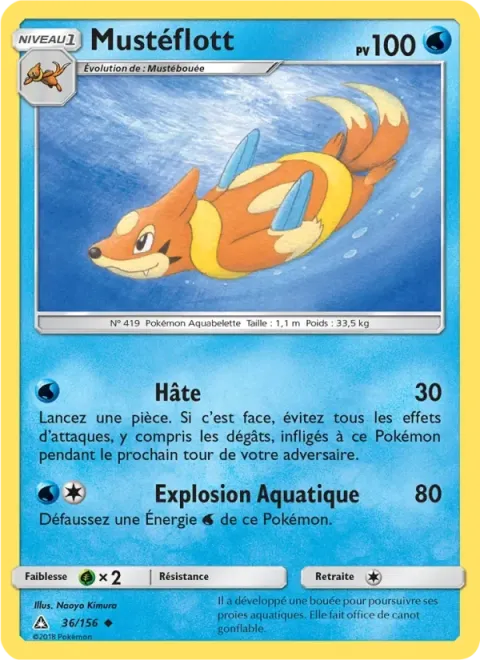 Carte Pokémon Mustéflott 036/156, extension Ultra-Prisme