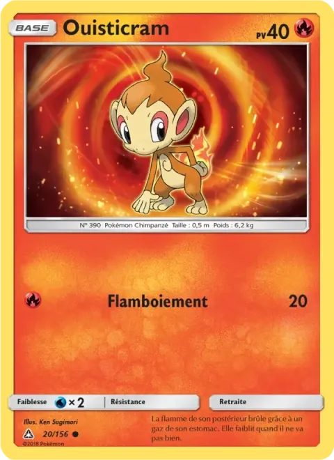 Carte Pokémon Ouisticram 020/156, extension Ultra-Prisme