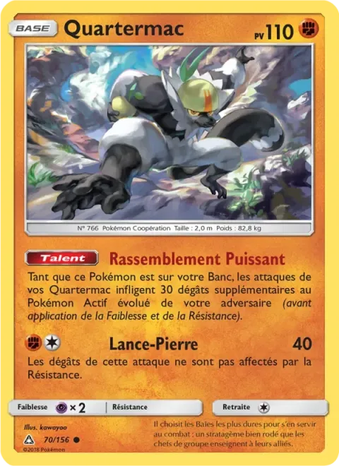 Carte Pokémon Quartermac 070/156, extension Ultra-Prisme
