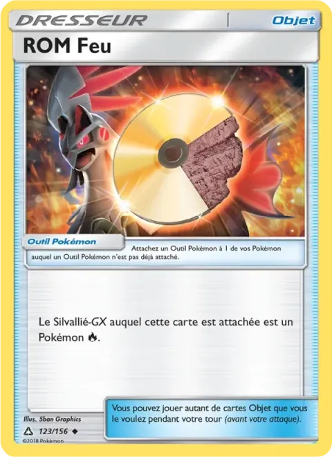 Carte Pokémon ROM Feu 123/156, extension Ultra-Prisme