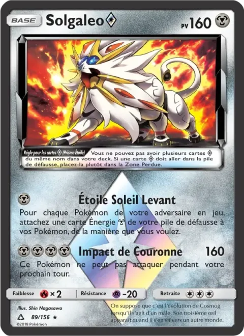 Carte Pokémon Solgaleo ◇ 089/156, extension Ultra-Prisme