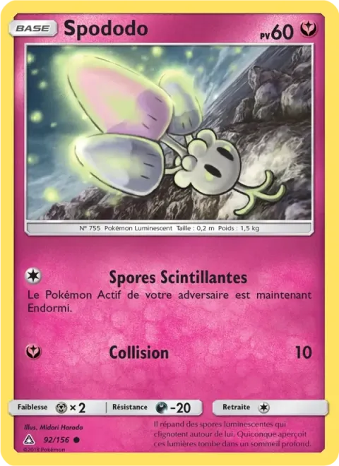 Carte Pokémon Spododo 092/156, extension Ultra-Prisme