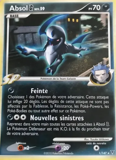 Carte Pokémon Absol G 001/147, extension Vainqueurs Suprêmes