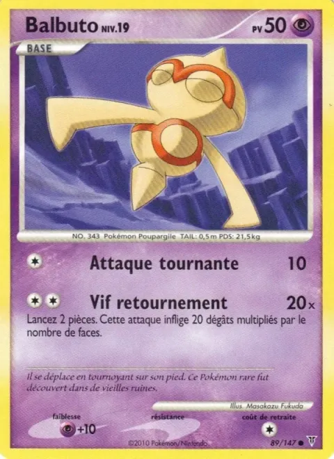 Carte Pokémon Balbuto 089/147, extension Vainqueurs Suprêmes