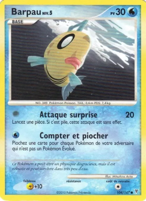 Carte Pokémon Barpau 104/147, extension Vainqueurs Suprêmes