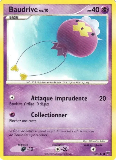 Carte Pokémon Baudrive 103/147, extension Vainqueurs Suprêmes
