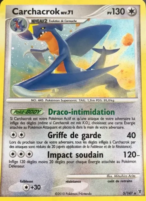 Carte Pokémon Carchacrok 005/147, extension Vainqueurs Suprêmes