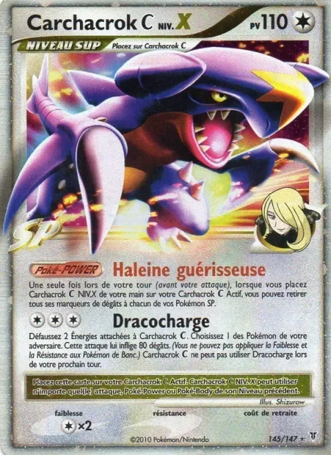 Carte Pokémon Carchacrok C NIV.X 145/147, extension Vainqueurs Suprêmes