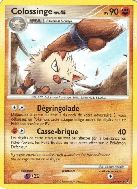 Carte Pokémon Colossinge 039/147, extension Vainqueurs Suprêmes