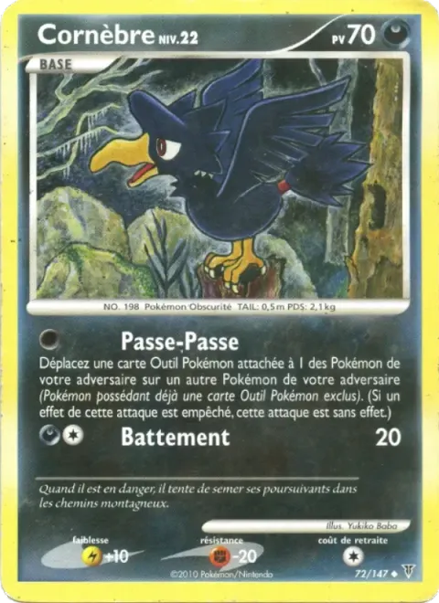 Carte Pokémon Cornèbre 072/147, extension Vainqueurs Suprêmes