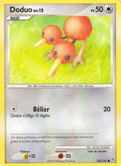 Carte Pokémon Doduo 102/147, extension Vainqueurs Suprêmes