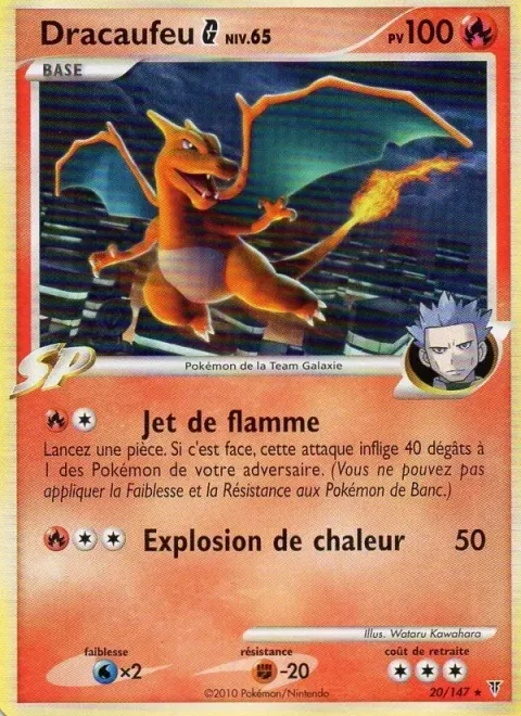 Carte Pokémon Dracaufeu G 020/147, extension Vainqueurs Suprêmes