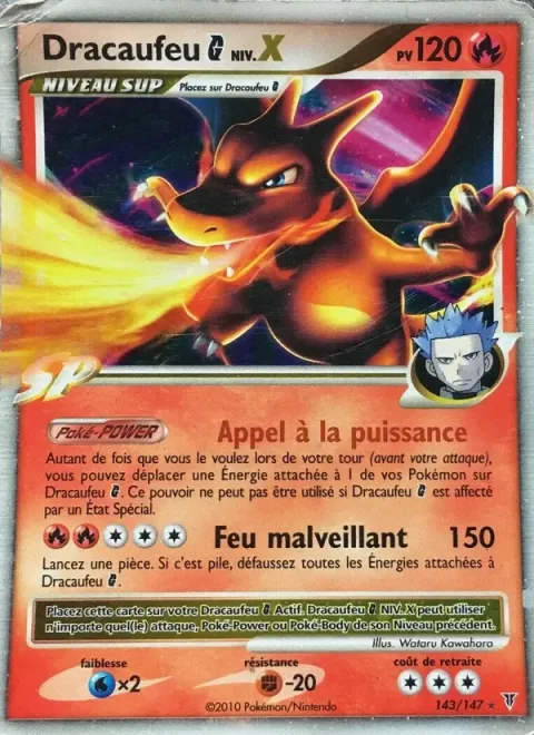 Carte Pokémon Dracaufeu G NIV.X 143/147, extension Vainqueurs Suprêmes