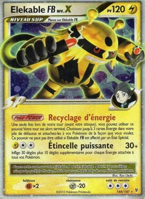 Carte Pokémon Elekable FB NIV.X 144/147, extension Vainqueurs Suprêmes