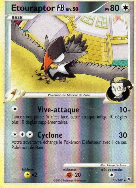Carte Pokémon Etouraptor FB 011/147, extension Vainqueurs Suprêmes