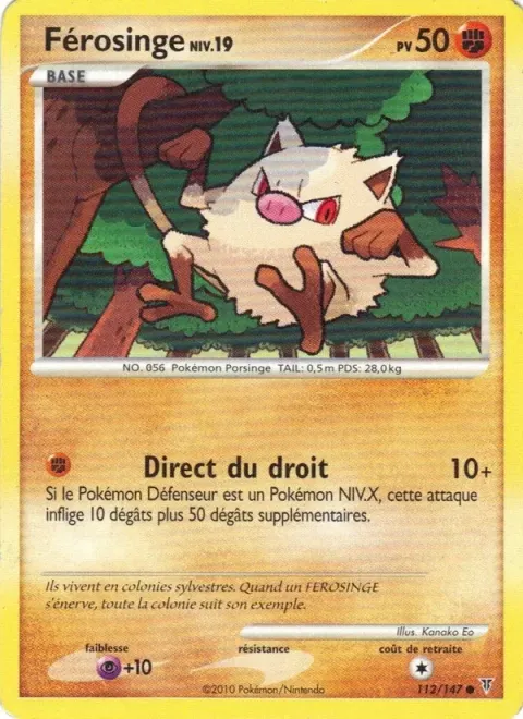 Carte Pokémon Férosinge 112/147, extension Vainqueurs Suprêmes