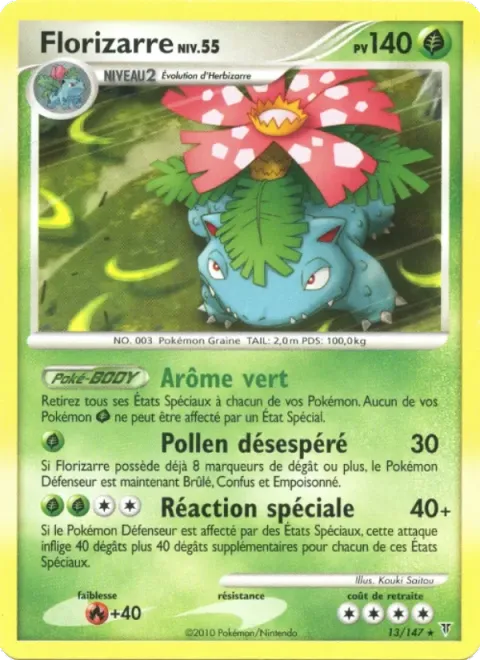 Carte Pokémon Florizarre 013/147, extension Vainqueurs Suprêmes