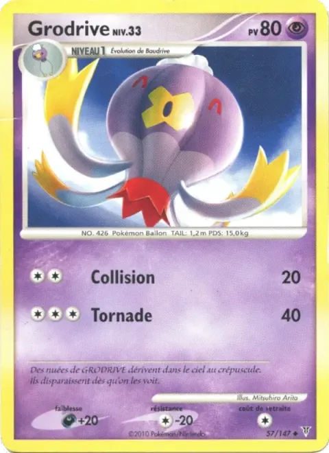 Carte Pokémon Grodrive 057/147, extension Vainqueurs Suprêmes
