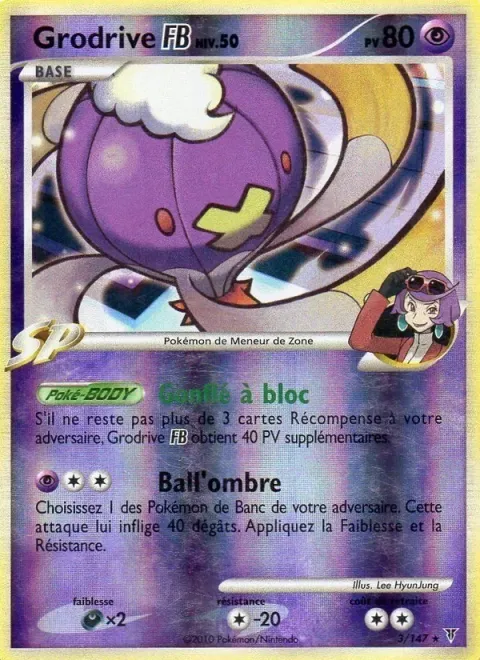 Carte Pokémon Grodrive FB 003/147, extension Vainqueurs Suprêmes
