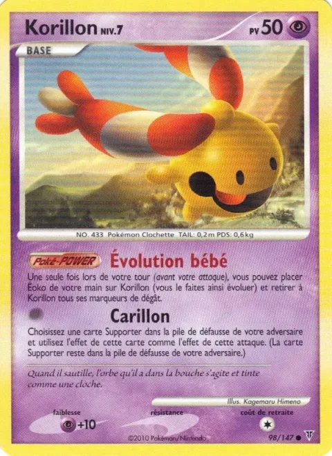 Carte Pokémon Korillon 098/147, extension Vainqueurs Suprêmes