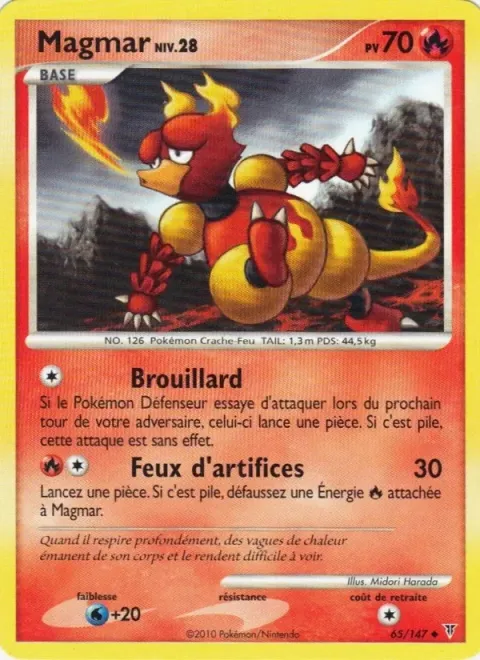 Carte Pokémon Magmar 065/147, extension Vainqueurs Suprêmes