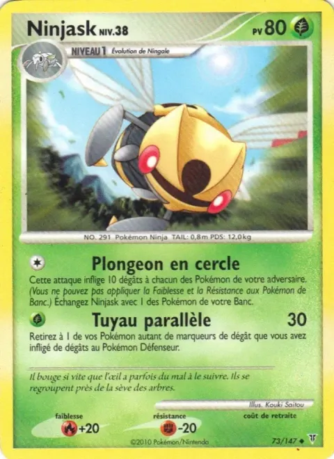 Carte Pokémon Ninjask 073/147, extension Vainqueurs Suprêmes
