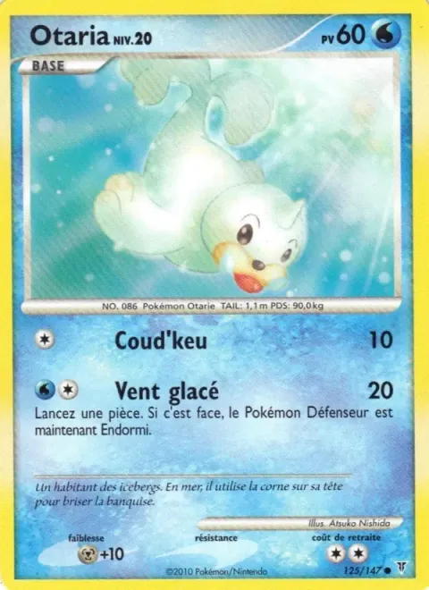 Carte Pokémon Otaria 125/147, extension Vainqueurs Suprêmes