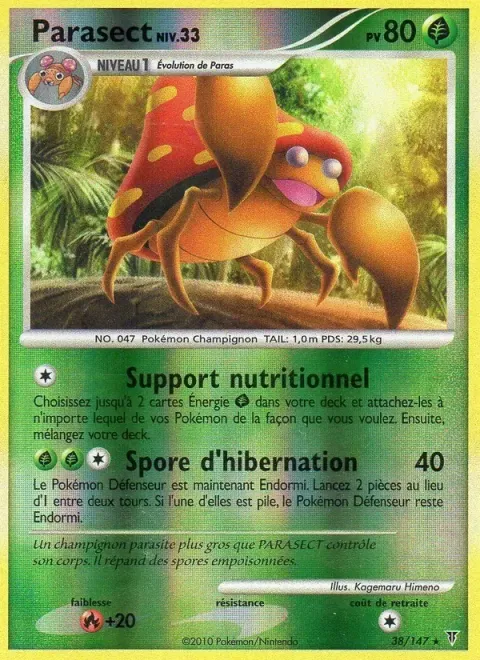 Carte Pokémon Parasect 038/147, extension Vainqueurs Suprêmes