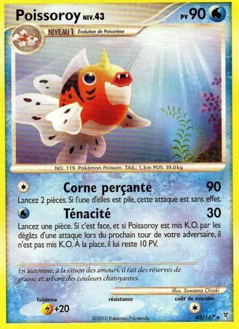 Carte Pokémon Poissoroy 043/147, extension Vainqueurs Suprêmes
