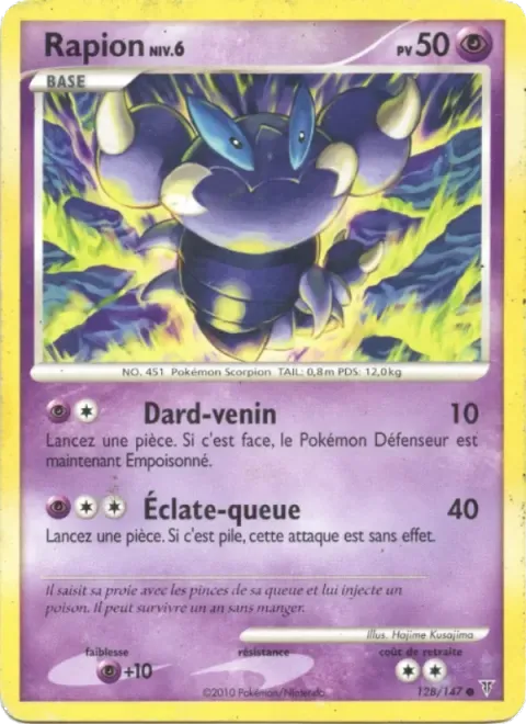 Carte Pokémon Rapion 128/147, extension Vainqueurs Suprêmes